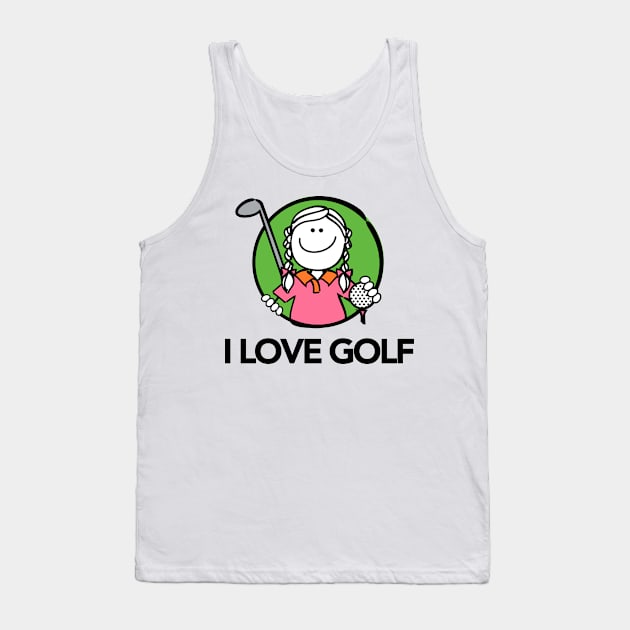 I Love Golf Tank Top by MiCarita.com